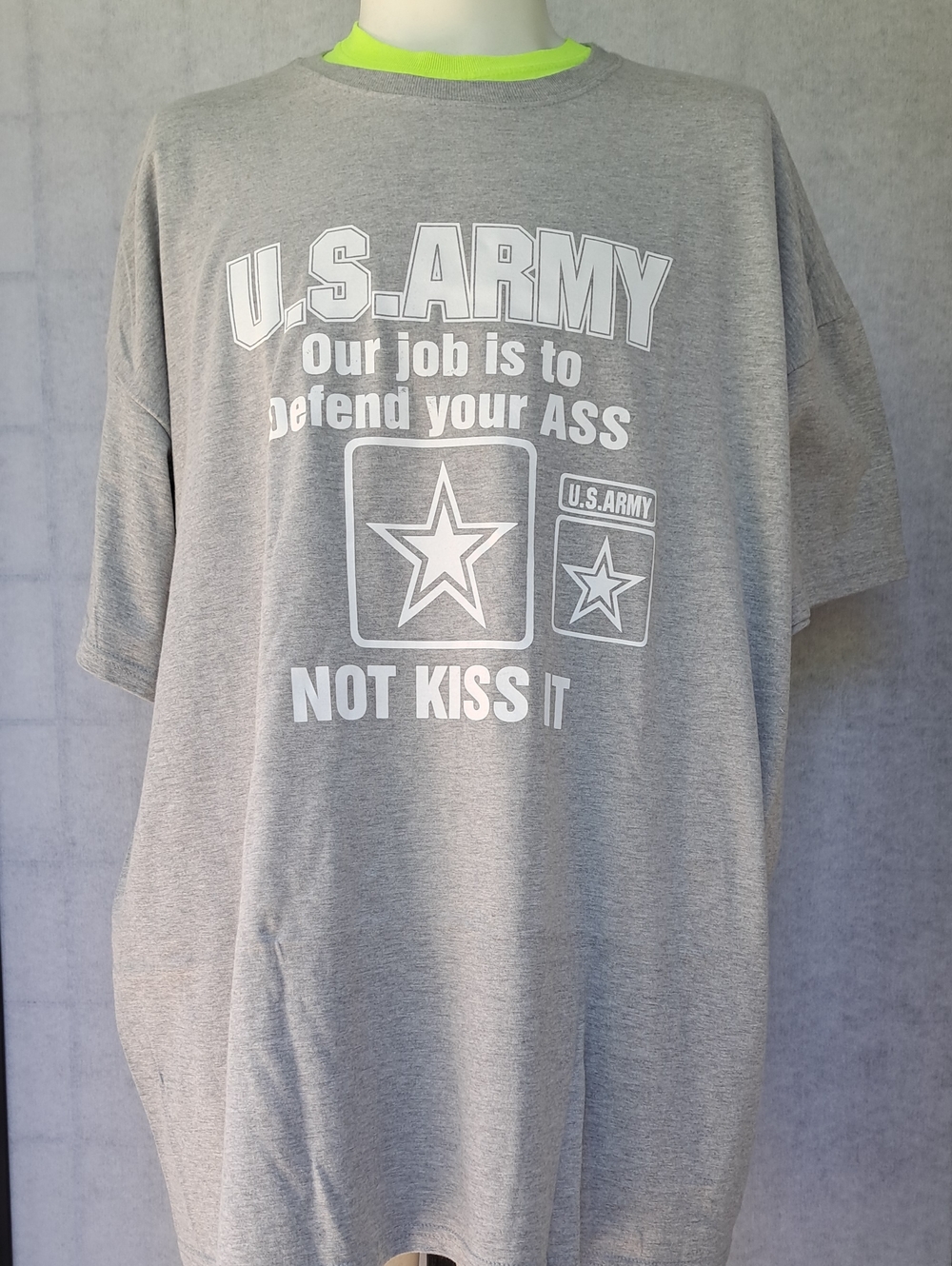 U.S. Army Gray Short Sleeve Tee with White Graphic